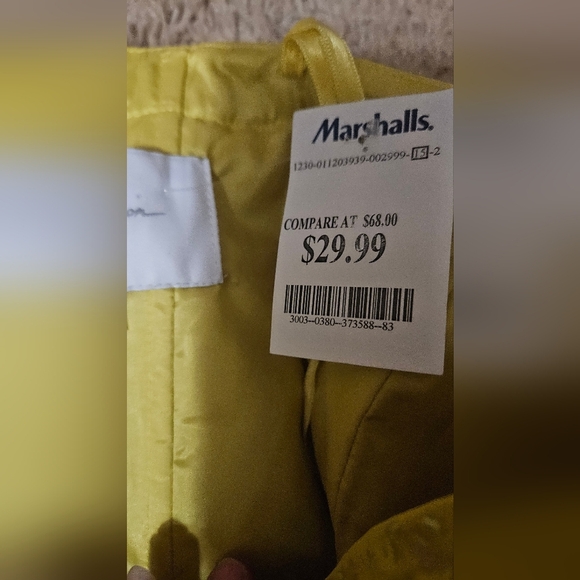 JESSICA SIMPSON Citronelle Yellow Strapless Tiered Ruffle Sequin Dress.Sz 11 NWT - Picture 7 of 16